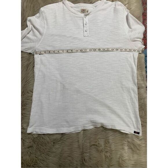 Faherty Men's White Henley Shirt 100% Cotton Long Sleeve Soft Knit XL - Picture 8 of 10